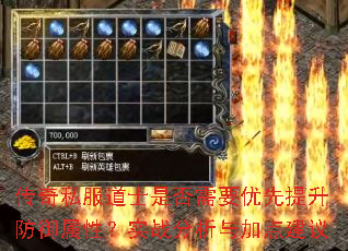 传奇私服道士是否需要优先提升防御属性?实战分析与加点建议 传奇私服道士是否需要优先提升防御属性?实战分析与加点建议