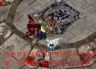 传奇SF新服白日门神秘书商位置在哪?稀有技能书兑换技巧有哪些? 传奇SF新服白日门神秘书商位置在哪?稀有技能书兑换技巧有哪些?