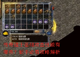 传奇道士基础攻击技能有哪些?新手必看攻略解析 传奇道士基础攻击技能有哪些?新手必看攻略解析