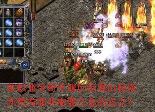 ��ְҵ���濪�����ѩɽ�ؾ���������Щ��Ҫע��Ŀӵ㣿