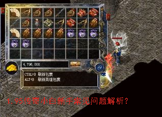 1.95传奇小白新手常见问题解析? 1.95传奇小白新手常见问题解析?