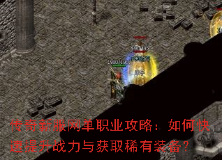 传奇新服网单职业攻略:如何快速提升战力与获取稀有装备? 传奇新服网单职业攻略:如何快速提升战力与获取稀有装备?