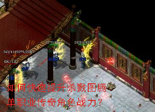 如何快速提升杀戮图腾单职业传奇角色战力? 如何快速提升杀戮图腾单职业传奇角色战力?