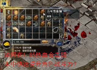 如何在1.85热血合击版本中快速提升角色战斗力? 如何在1.85热血合击版本中快速提升角色战斗力?